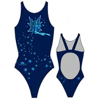 Turbo Hada Swimsuit Blauw 7-8 Years Meisje