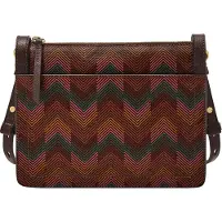 Fossil Leren Schoudertas Taryn Crossbody Bag Harlow Multi Print Veelkleurig
