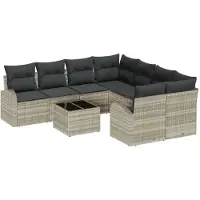 vidaXL Tuinbank Set 55 x 55 x 37 cm poly rattan