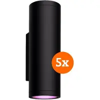 Philips Hue Appear muurlamp White and Color Zwart 5-Pack