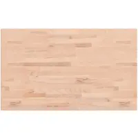 vidaXL Wastafelblad 100x60x1,5 cm massief beukenhout