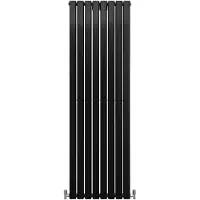 MonsterShop Design Radiator Sierradiator Verwarming - Mat Zwart - 1800 mm x 560 mm - Inclusief Schoonmaakborstel + Bevestigingsset - Plat Verticaal