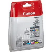 Canon Pack van 5 inktcartridges PGI-580 / CLI-581 PGBK/Zwart/Cyaan/Magenta/Geel