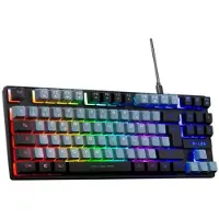 The G-Lab Bedraad Frans Azerty Gaming toetsenbord Keyz Caesium TKL GB Grijs en Zwart