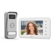 Avidsen ELIA Complete set voor Video-deurintercom Kabelgebonden Wit, Aluminium