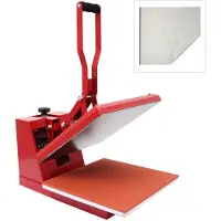 Monster Transferpers - rood - 38x38cm - ptfe plaat & 10 sublimatievellen
