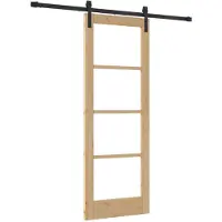 vidaXL Schuifdeur ORKDAL Natuurlijk en zwart 73,5 x 198,5 cm