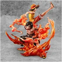 Megahouse One Piece P.O.P NEO-Maximum PVC Statue Luffy & Ace Bond between brothers 20th Limited Ver. 25 cm