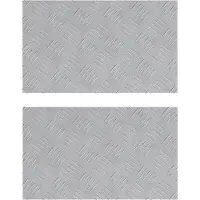 vidaXL Trapmatten 2 st 50 x 30 cm Zilver Aluminium Rechthoekig
