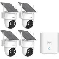 Aosu SolarCam D1 Classic Kit - 4 Beveiligingscamera's met 2K Resolutie - 360° Zicht & AI Tracking
