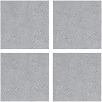 vidaXL Trapmatten 4 st 30 x 30 cm Zilver Aluminium Vierkant