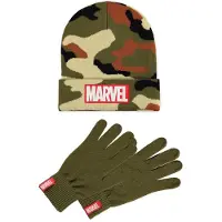 Difuzed Marvel Marvel - Camouflage Muts & Handschoenen Set - Groen/Bruin