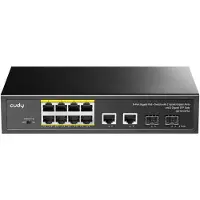 Cudy Netwerk switch - - GS1010PS2 - 8 PoE+ poorten - 2 SFP Gigabit - 120W