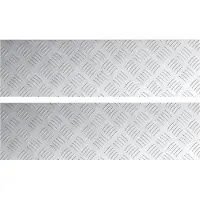 vidaXL Trapmatten 2 st 70 x 20 cm Zilver Aluminium Rechthoekig