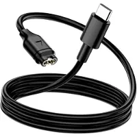 Tactical USB-C oplaadkabel voor Garmin Fenix 5 / 6 / 7 lengte 54 cm, Zwart