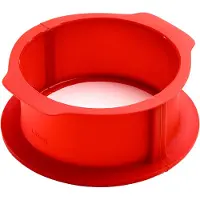 Lékué Bakvorm Springvorm Rond met Keramisch bord D 18 cm Red