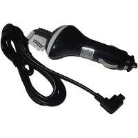 VHBW USB Micro B autolader met vaste kabel en haakse connector (naar rechts) - 1A / zwart - 1,1 meter