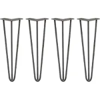 Monster Skiski hairpin tafelpoten - staal - 4x40,6cm - 3 staven 10 mm
