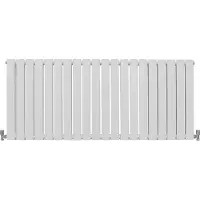 MonsterShop Design Radiator Sierradiator Verwarming - Wit - 600 mm x 1400 mm - Inclusief Schoonmaakborstel + Bevestigingsset - Plat Horizontaal