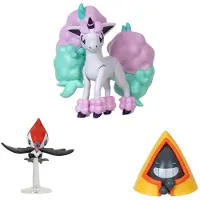 Jazwares Pokémon Battle Figure Set Figuren 3er-Pack Peppeck, Schneppke, Galar-Ponita
