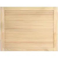 vidaXL Kastdeur met lamellen 39,5x59,4 cm massief grenenhout