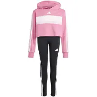 Adidas Trainingspak 'Essentials Tiberio' pink / zwart / wit