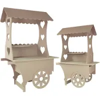 MonsterShop Snoepkar Bundel Bruiloften Snoepkraam Verjaardag Geboorte Favours Stands MDF Hout