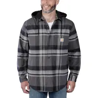Carhartt Overhemd Men Flannel Sherpa Lined Hooded Black-S