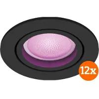 Philips Hue Centura inbouwspot White and Color - rond - Zwart - 12-pack