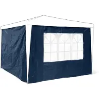 Relaxdays zijwanden ramen zijwand partytent zijpaneel zijpanelen paviljoen 2stuk blauw