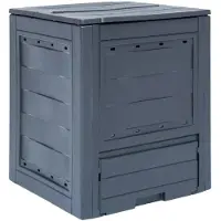 Toomax Compostbak voor de tuin, model Ambition, voor organisch afval, inhoud 260 liter, artikelnummer 651, afmetingen 60x60x73 cm (hoogte).