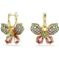 Swarovski Oorbellen 'Idyllia' geel / goud / groen / rosa