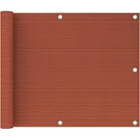 vidaXL Balkonscherm 75x500 cm HDPE terracottakleurig