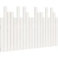 vidaXL Hoofdbord wandmontage 127,5x3x80 cm massief grenenhout wit