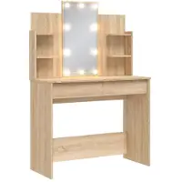 vidaXL Kaptafel met LED-verlichting 96x40x142 cm sonoma eikenkleurig