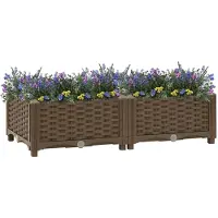vidaXL Salontafel 55x55x31 cm bewerkt hout wit