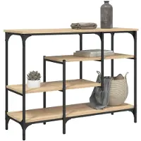 vidaXL Wandtafel met schappen 100x35x75 cm sonoma eikenkleurig