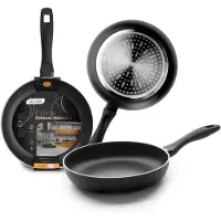 Ibili 450026 Koekenpan, 26 cm, zwart, zwart, one size