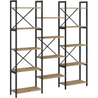 vidaXL Boekenplank 156 x 25 x 167 cm Bewerkt hout Artisan Eiken