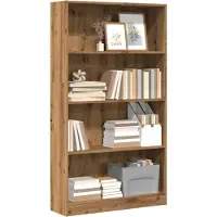 vidaXL Boekenkast 80x24x143 cm bewerkt hout artisanaal eikenkleurig