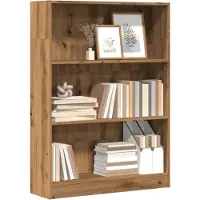 vidaXL Boekenkast 80x24x109 cm bewerkt hout artisanaal eikenkleurig