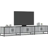 vidaXL Tv-meubel 240x35x41 cm bewerkt hout grijs sonoma eikenkleurig