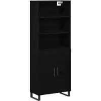 vidaXL Highboard 2 st Zwart Eiken 69,5 x 34 x 180 cm