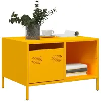 vidaXL Salontafel 68,5x50x43,5 cm koudgewalst staal mosterdgeel
