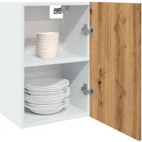 vidaXL Bovenkast Lyon 40x31x60 cm bewerkt hout artisanaal eikenkleur