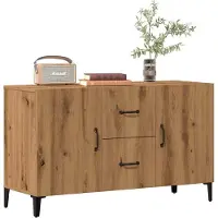 vidaXL Dressoir 100x36x60 cm bewerkt hout artisanaal eikenkleurig