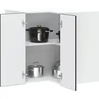 vidaXL Keuken hoekkast "Porto" bewerkt hout zwart