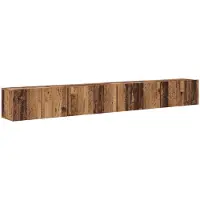vidaXL Tv-meubelset 4 st Oud Hout Bewerkt hout