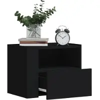 vidaXL Nachtkastjes wandgemonteerd 2 st 45x30x35 cm zwart