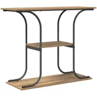 vidaXL Wandtafel Artisan Eiken 101 x 35 x 80,5 cm Bewerkt hout